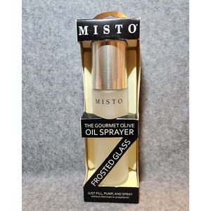 Misto Olive Oil Cooking Sprayer Pump Kitchen Tool Frosted Glass New in Box